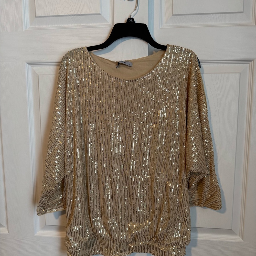 Jasambac Gold Sequin Women's Top